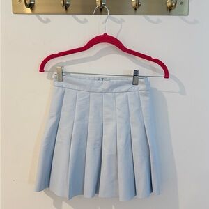 Aritzia Light Blue Pleated Mini Skirt